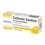 Cetirizin Zentiva 10 mg Filmtabletten 20 St