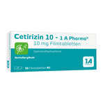Cetirizin 10 - 1 A Pharma bei allergischem Schnupfen 50 St