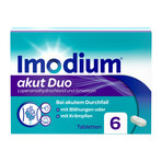 Imodium akut Duo 2 mg/125 mg Tabletten bei akutem Durchfall 6 St