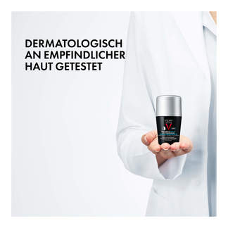 Grafik Vichy Homme Deo Roll-on 72h Anti-Flecken Invisible Dermatologisch an empfindlicher Haut getestet