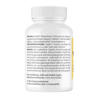 Vitamin K2 500 ?g Kapseln Linke Packungsseite