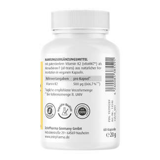 Vitamin K2 500 ?g Kapseln Rechte Packungsseite