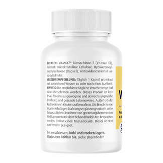 Vitamin K2 200 ?g Kapseln Linke Packungsseite