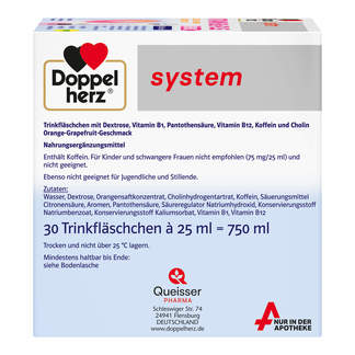 Doppelherz system Vitamin B12 Plus Energie Trinkampullen Rechte Packungsseite