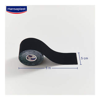Grafik Hansaplast Sport Kinesiologie Tape 5 cmx5 m schwarz Maße