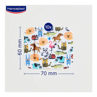 Grafik Hansaplast KIDS Sensitive Wundverband XL Produktmaße