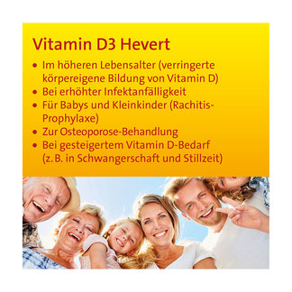 Grafik Vitamin D3 Hevert 1.000 I.E. Tabletten Besonders geeignet für
