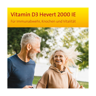 Grafik Vitamin D3 Hevert 2.000 I.E. Tabletten Für Immunabwehr, Knochen und Vitalität