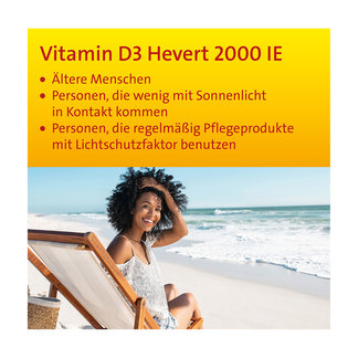 Grafik Vitamin D3 Hevert 2.000 I.E. Tabletten Besonders geeignet für