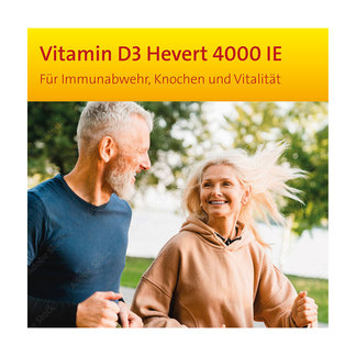 Grafik Vitamin D3 Hevert 4.000 I.E. Tabletten Für Immunabwehr, Knochen und Vitalität