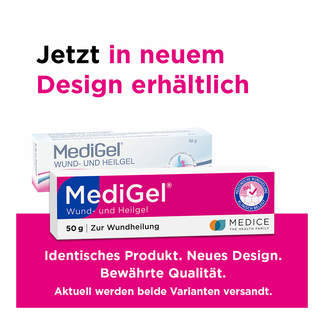 Grafik MediGel Wund- und Heilgel Designänderung