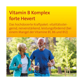 Grafik Vitamin B Komplex forte Hevert Tabletten Hochdosiert nut Vitamin B1, B6 und B12