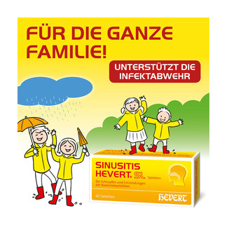 Grafik Sinusitis Hevert SL Tabletten Für die ganze Familie geeignet