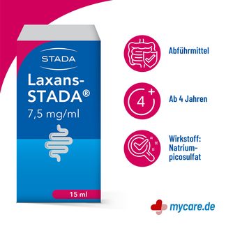 Infografik Laxans-Stada 7,5 mg/ml Tropfen zum Einnehmen Eigenschaften