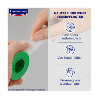 Grafik Hansaplast Fixierpflaster Sensitive 5m x 2,5cm Produktmerkmale