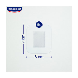 Grafik Hansaplast Aqua Protect XL 6 x 7 cm Produktmaße