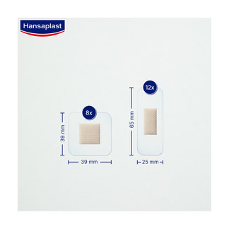 Grafik Hansaplast Aqua Protect Pflasterstrips Produktmaße