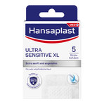 Hansaplast Ultra Sensitive Wundverband XL 5 x 7,2 cm 5 St