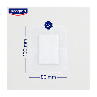 Grafik Hansaplast Ultra Sensitive Wundverband XXL 8 x 10 cm Produktmaße
