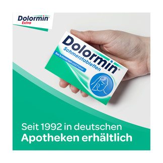 Grafik Dolormin Schmerztabletten Seit 1992 in deutschen Apotheken erhältlich