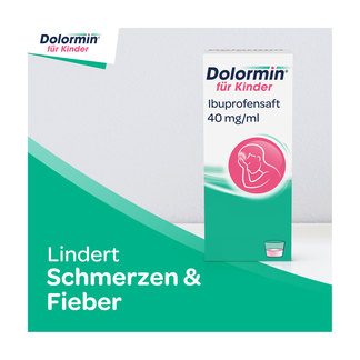 Grafik Dolormin für Kinder Ibuprofensaft 40 mg/ml Lindert Schmerzen und Fieber