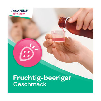 Grafik Dolormin für Kinder Ibuprofensaft 40 mg/ml Fruchtig-beeriger Geschmack