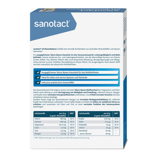 Sanotact pH-Basenbalance Pulver Packungsrückseite