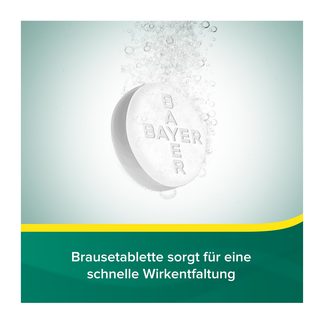 Grafik Aspirin Plus C Brausetabletten Brausetablette sorgt für eine schnelle Wirkentfaltung