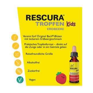 Grafik Bachblüten Original Rescura Kids Tropfen Erdbeer alkoholfrei Produktmerkmale
