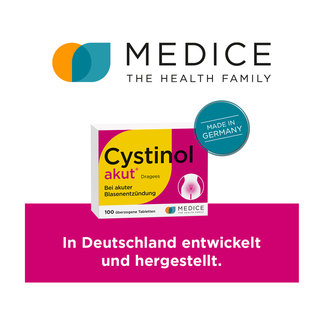 Grafik Cystinol akut Dragees In Deutschland entwickelt und hergestellt