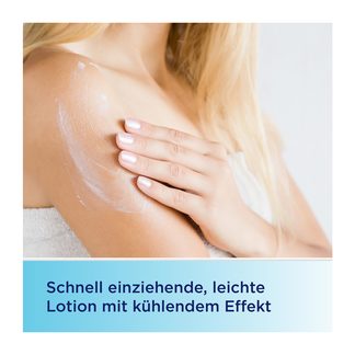 Grafik Bepanthol Körperlotion Flasche schnell einziehende, leichte Lotion mit kühlendem Effekt