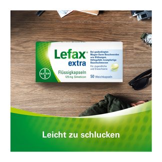 Grafik Lefax Extra Flüssig Kapseln leicht zu schlucken