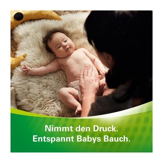 Grafik Lefax Pump Liquid nimmt den Druck, entspannt Babys Bauch