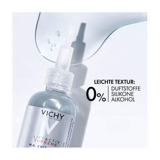 Grafik Vichy Liftactiv Supreme H.A. Epidermic Filler Ohne Duftstoffe, Silikone und Alkohol.