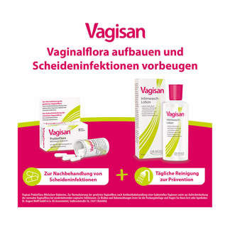 Grafik Vagisan Vaginalflora aufbauen und Scheideninfektionen vorbeugen