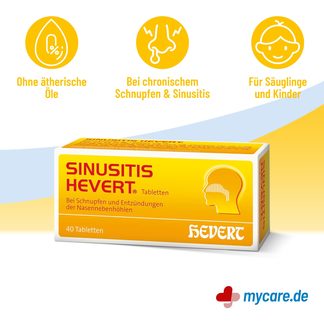 Infografik Sinusitis Hevert Tabletten Eigenschaften