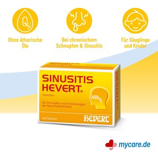 Infografik Sinusitis Hevert Tabletten Eigenschaften