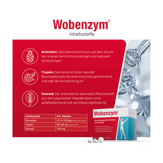 Grafik Wobenzym magensaftresistente Tabletten Inhaltsstoffe