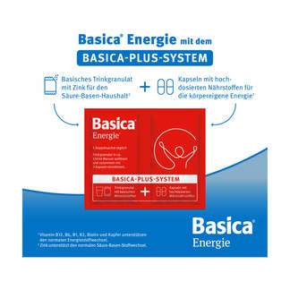 Grafik Basica Energie Kombipackung Trinkgranulat+Kapseln Basis-Plus-System