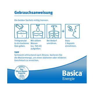 Grafik Basica Energie Kombipackung Trinkgranulat+Kapseln Gebrauchsanweisung