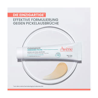 Grafik Avene Cleanance Comedomed Peeling Anti-Pickel Akutpflege Effektive Formulierung gegen Pickelausbrüche