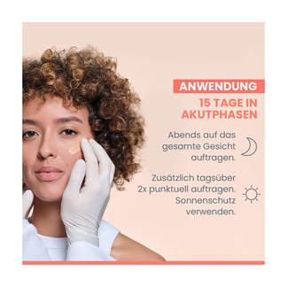 Grafik Avene Cleanance Comedomed Peeling Anti-Pickel Akutpflege Anwendungshinweise