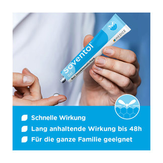 Grafik Soventol Gel Langanhaltende Wirkung. Für die ganze Familie geeignet.