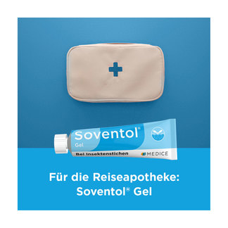 Grafik Soventol Gel Für die Reiseapotheke geeignet