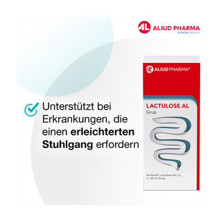 Grafik Lactulose AL Sirup Unterstützt bei Erkrankungen, die einen erleichterten Stuhlgang erfordern