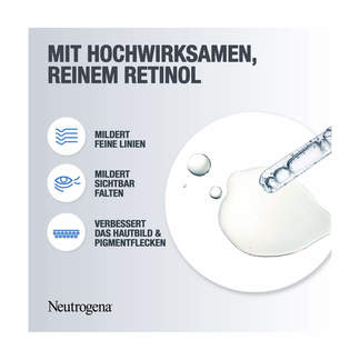 Grafik Neutrogena Retinol Boost Tagescreme LSF 15 Wirkung des reinen Retinols