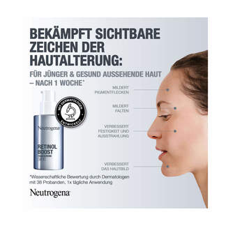 Grafik Neutrogena Retinol Boost Tagescreme LSF 15 Bekämpft sichtbare Zeichen der Hautalterung