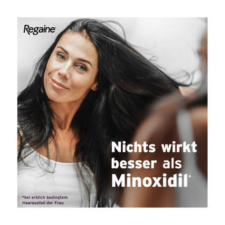 Grafik Regaine Frauen Lösung Minoxidil bei erblich bedingtem Haarausfall bei Frauen