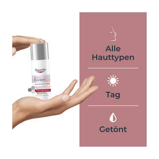 Grafik Eucerin Anti-Pigment Tagescreme getönt mit LSF 30, mittel Für alle Hauttypen geeignet