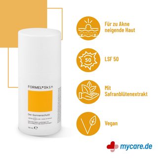 Infografik FORMEL Skin Der Sonnenschutz Eigenschaften